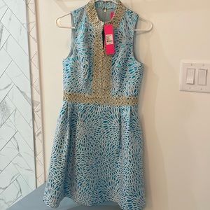 Lilly Pulitzer NWT Franci dress Bermuda Blue Lagoon Jacquard